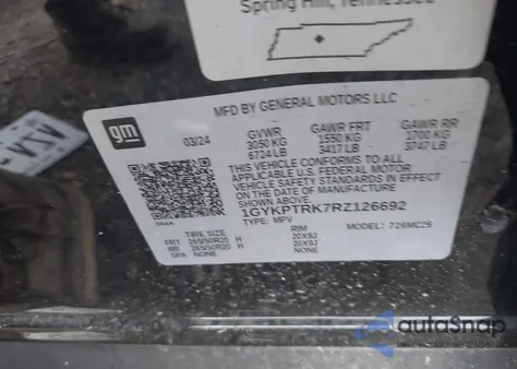 2024 Cadillac Lyriq Sport W/1Sf from USA, damaged, VIN 1GYKPTRK7RZ126692